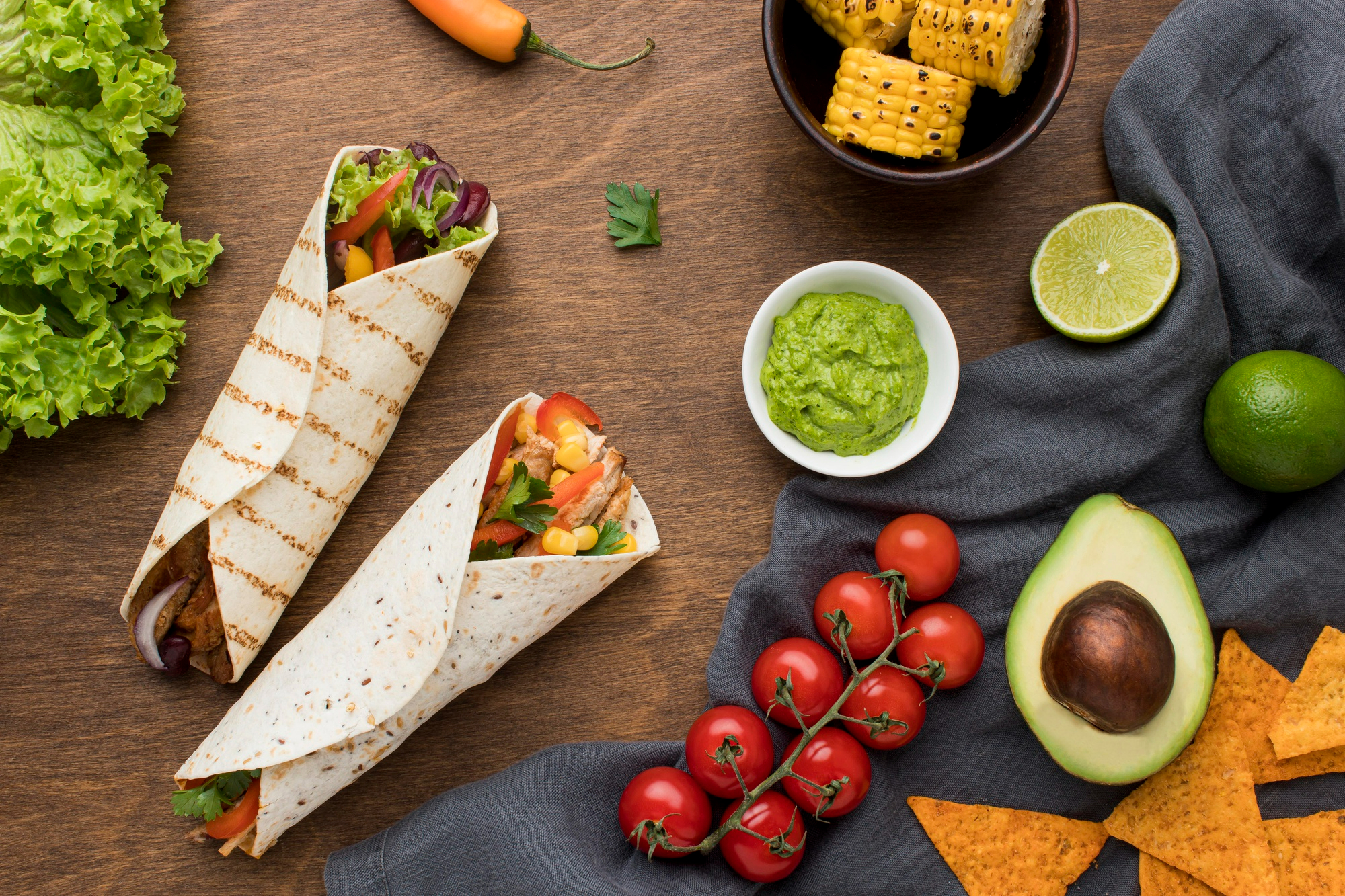 Taco zamotuljci u listovima salate